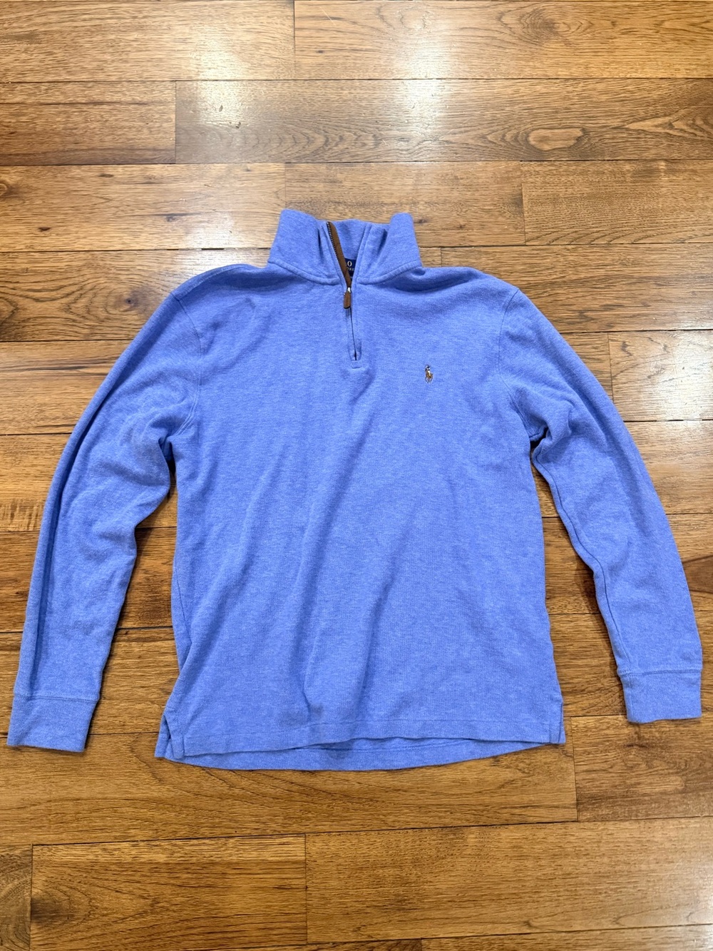 Polo by Ralph Lauren Men's Light Blue Quarter-Zip Pullover